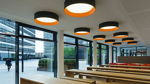 LED ceiling lamp made of aluminum Tagora Artemide factory Artemide from Italy. Foto №21