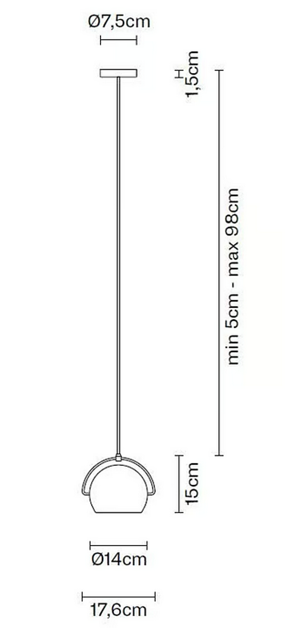 Chrome Plated Pendant Lamp Fabbian Beluga White factory Fabbian from Italy. Foto №10