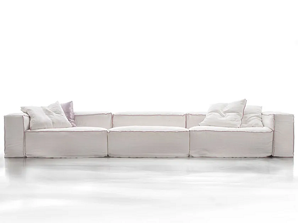 Sectional sofa with upholstered back ERBA ITALIA Aspettami factory ERBA ITALIA from Italy. Foto №1