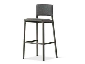 High Fabric Stool with Back SEDIT Sara Collection