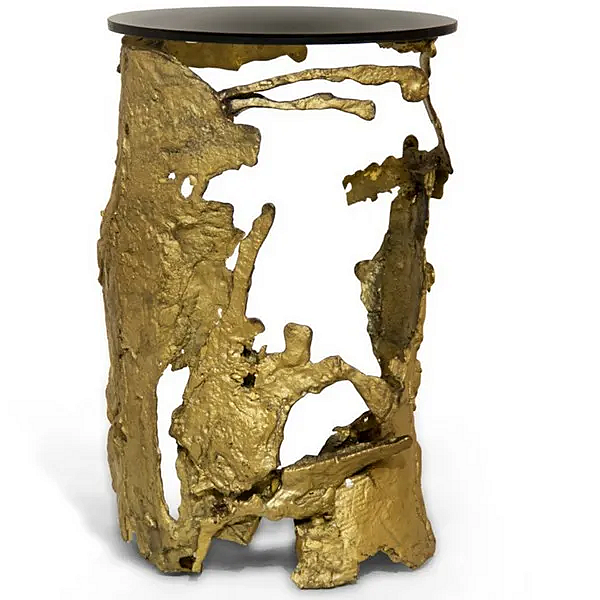 Round brass coffee table Cay BRABBU factory BRABBU from Italy. Foto №2