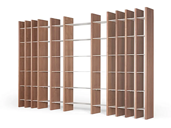 Sectional wooden bookcase AMURA Sistema Parere 1 factory AMURA from Italy