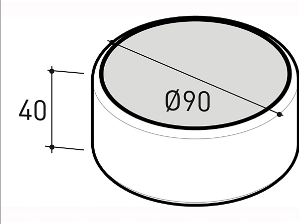 Round fabric garden side table Belt VARASCHIN 221T1, 221T2 factory VARASCHIN from Italy. Foto №5