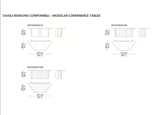 Wooden meeting table Meteora i 4 Mariani factory i 4 Mariani from Italy. Foto №7