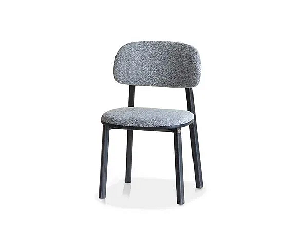 Upholstered fabric chair with ash frame Potocco Helvetica 868 868 factory POTOCCO from Italy. Foto №1
