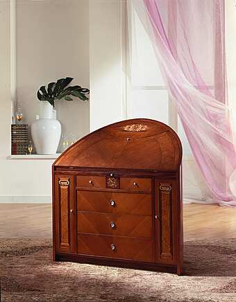 Neoclassical Cherry Wood Chest of Drawers CARPANELLI Trumeau factory CARPANELLI from Italy