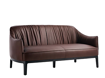 Leather sofa with upholstered back Potocco Blossom 840 D 840/D