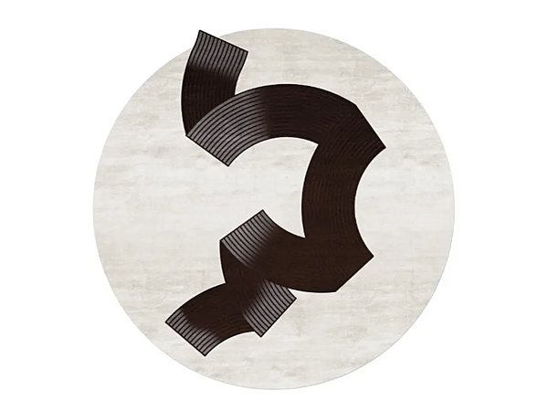 Round rug in wool and bamboo silk Aurora GIORGETTI GA260 factory GIORGETTI from Italy. Foto №1