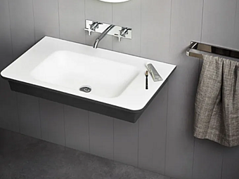 Wall Mounted Rectangular Cristalplant Washbasin AGAPE Novecento XL factory Agape from Italy
