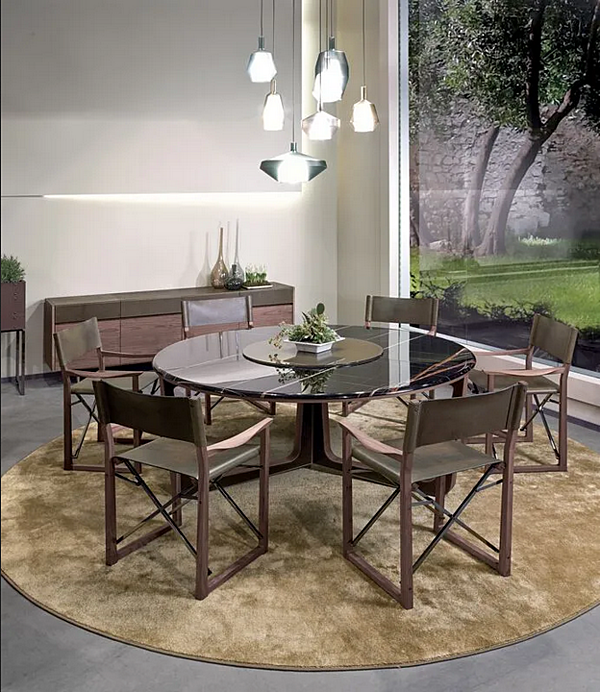 Round marble dining table with lazy susan i 4 Mariani Ascot factory i 4 Mariani from Italy. Foto №9