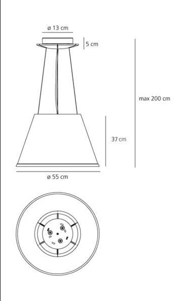 Parchment Paper Pendant Lamp Choose Mega Artemide factory Artemide from Italy. Foto №5