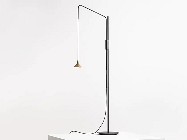 LED Adjustable Brass Floor Lamp Artemide Unterlinden factory Artemide from Italy. Foto №1