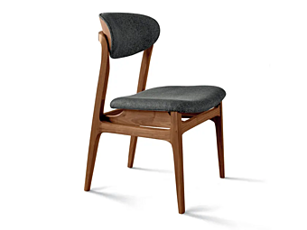 Upholstered Walnut Chair Agio C 145 DALE factory DALE from Italy