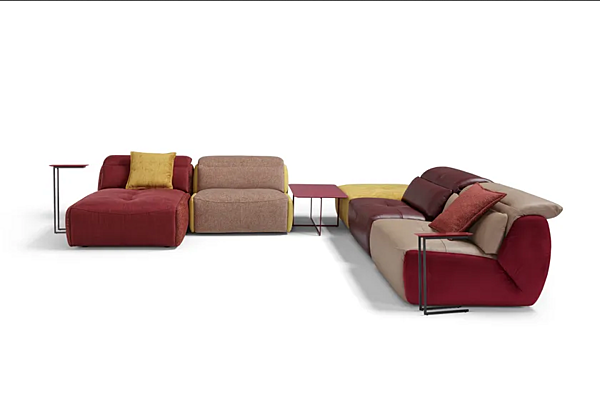 Sectional leather sofa with electric motion Egoitaliano Selfy factory Egoitaliano from Italy. Foto №2