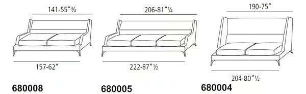 Leather or fabric sofa 680 Class VIBIEFFE factory VIBIEFFE from Italy. Foto №8