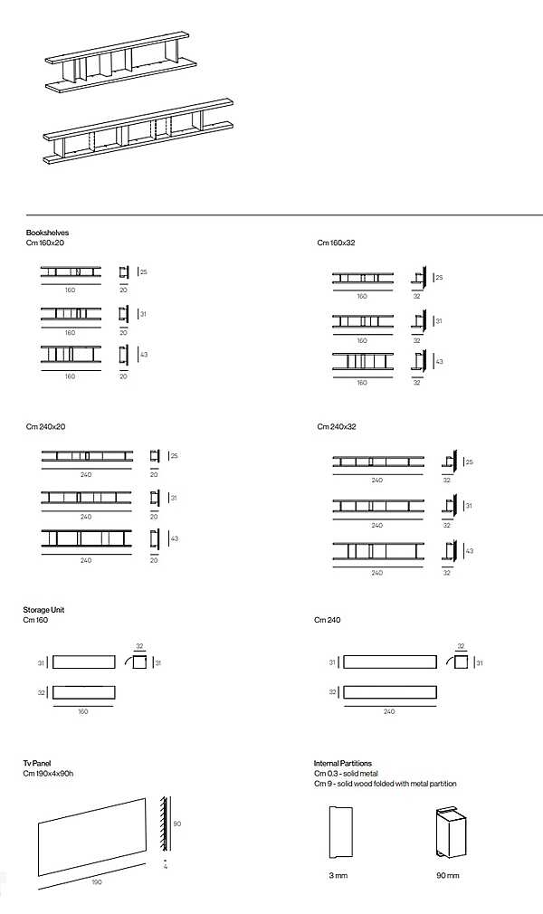 Shelf HENGE LB.060STS010 factory HENGE from Italy. Foto №9