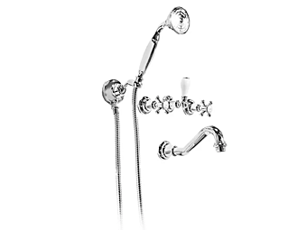 Wall Mounted Bathtub Set with Hand Shower Gentry Home Mayfair factory Gentry Home from Italy