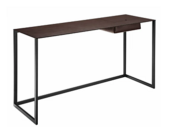 Steel Secretary Desk with Tanned Leather Top ZANOTTA Calamo 2730