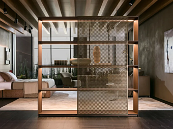 Wooden bookcase with built-in lights Molteni & C Ava Wooden bookcase with built-in lights Molteni & C Ava factory Molteni & C.(+VITRA) from Italy