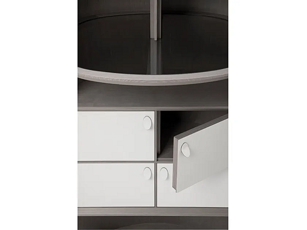 Wooden cabinet with integrated lighting GIORGETTI Houdini 50120, 50130 factory GIORGETTI from Italy. Foto №6