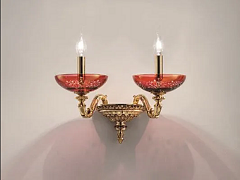 Brass wall light Aida A2 Euroluce Lampadari factory EUROLUCE LAMPADARi from Italy
