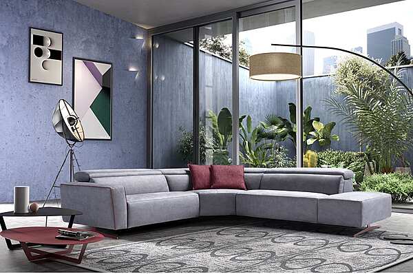 Corner Fabric Recliner Sofa with Electric Motion Egoitaliano Stefanie factory Egoitaliano from Italy. Foto №6