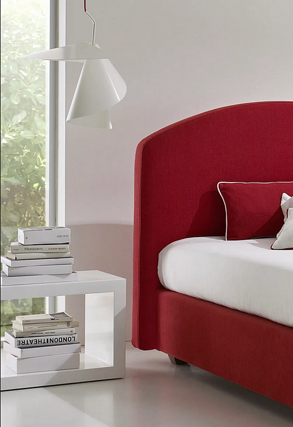 Full size bed with upholstered headboard Duomo Design Odea factory Duomo Design from Italy. Foto №2