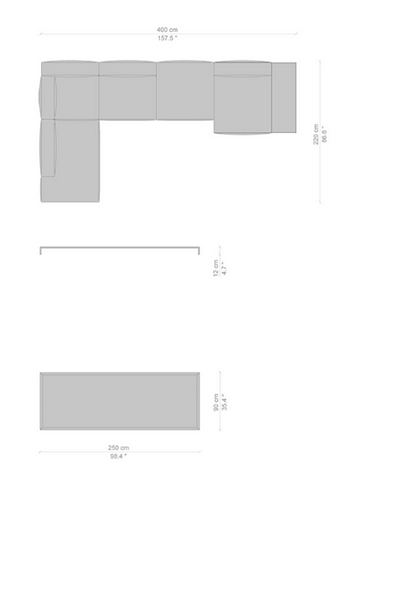 Modular sectional sofa with upholstered back CASSINA Mex Hi 271 factory CASSINA from Italy. Foto №22