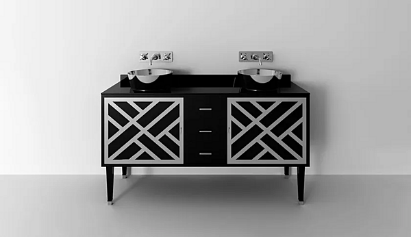 Floor standing wooden vanity unit with doors Park Avenue Cora 3A PKRCORA3AANT factory Park Avenue from Italy. Foto №4