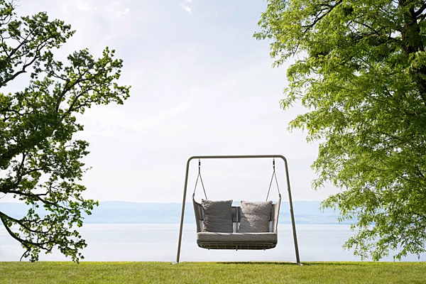 2-Seater Powder Coated Aluminium Garden Swing Seat VARASCHIN Tibidabo 1421, 1422 factory VARASCHIN from Italy. Foto №6