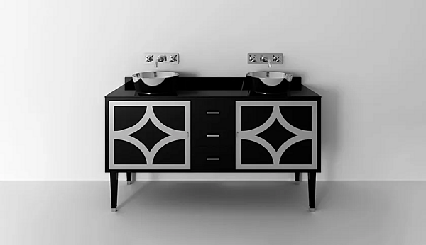 Floor standing wooden vanity unit with doors Park Avenue Cora 3A PKRCORA3AANT factory Park Avenue from Italy. Foto №2