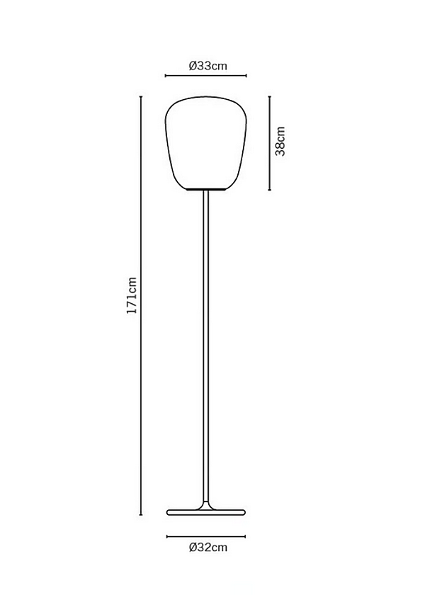 Halogen Fluorescent Glass Floor Lamp Fabbian Lumi Baka factory Fabbian from Italy. Foto №4