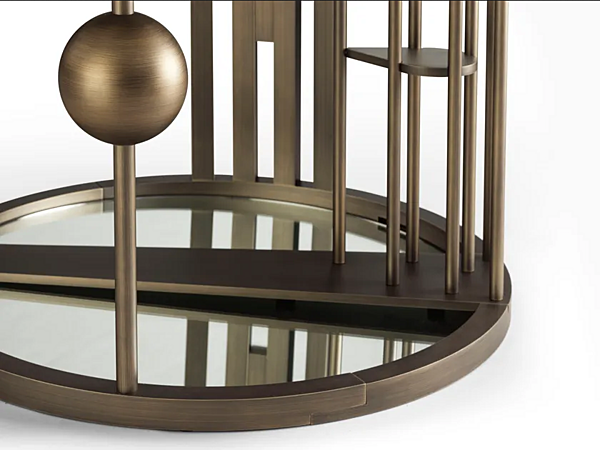 Round marble table with brass base GHIDINI1961 Merlino factory GHIDINI1961 from Italy. Foto №5