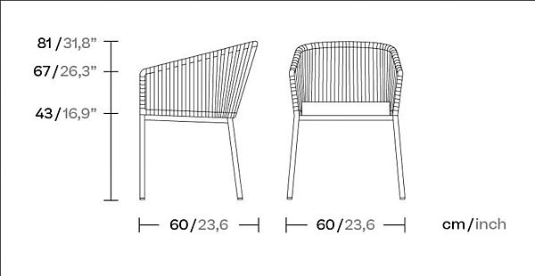 Garden chair with fabric upholstery KETTAL Grand Bitta KS7003700 factory KETTAL from Italy. Foto №4
