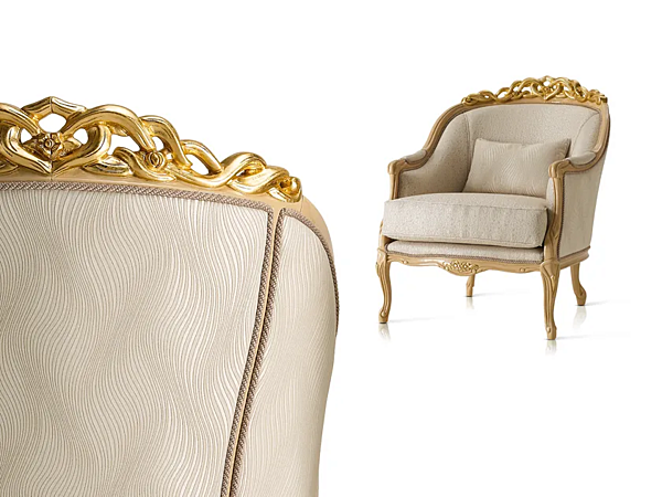 Velvet Easy Chair with Armrests A.R. Arredamenti Harmony 337 factory A.R.ARREDAMENTI SRL from Italy. Foto №2