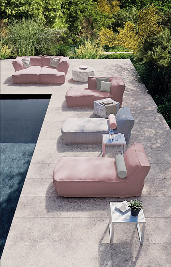 Square Soft Fabric Garden Pouf 90x90 Atmosphera factory ATMOSPHERA from Italy. Foto №5