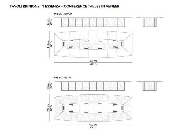 Rectangular meeting table with cable management i 4 Mariani President factory i 4 Mariani from Italy. Foto №9