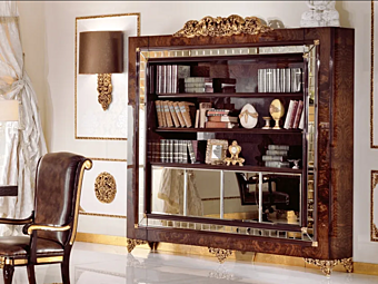 Freestanding wooden bookcase A.R. Arredamenti Grand Royal 407