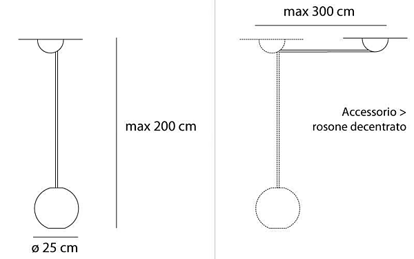 Halogen Methacrylate Pendant Lamp Aggregato Sfera Artemide A089410, A089412 factory Artemide from Italy. Foto №5