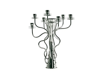 Silver Plated Seven Branched Candleholder Driade Simon factory Driade from Italy