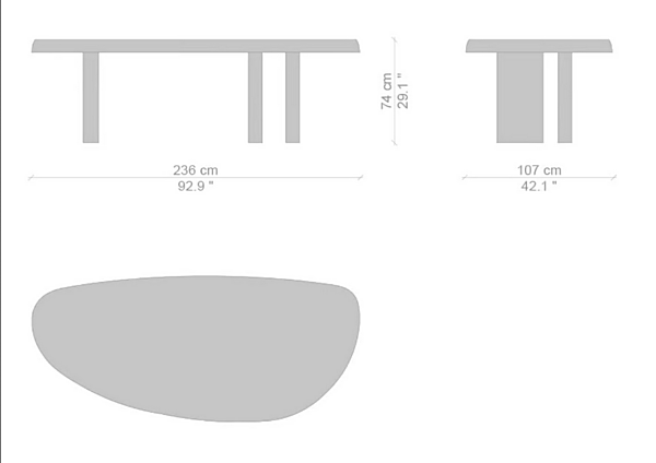Wooden freeform table CASSINA factory CASSINA from Italy. Foto №3