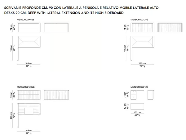L Shaped Leather Executive Desk Meteora I 4 Mariani factory i 4 Mariani from Italy. Foto №12