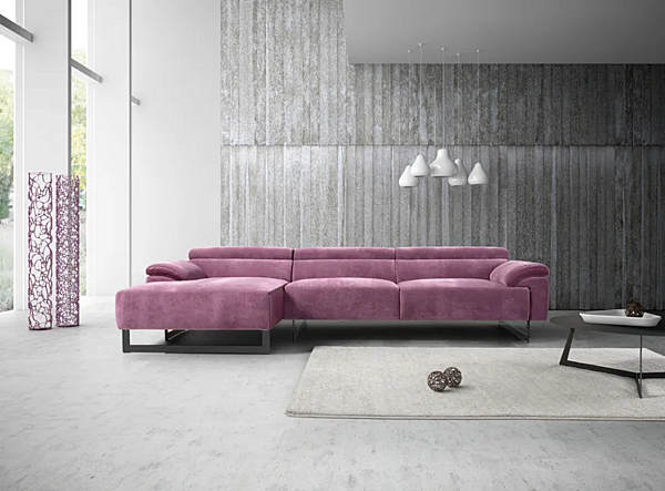 Sectional sofa with chaise longue Egoitaliano Malika factory Egoitaliano from Italy. Foto №4