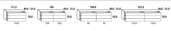 Glass chest of drawers Materia 1060 LAGO factory LAGO from Italy. Foto №2