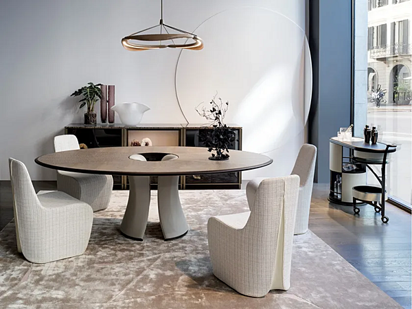 Fabric chair with removable cover GIORGETTI Tie 70900 factory GIORGETTI from Italy. Foto №5