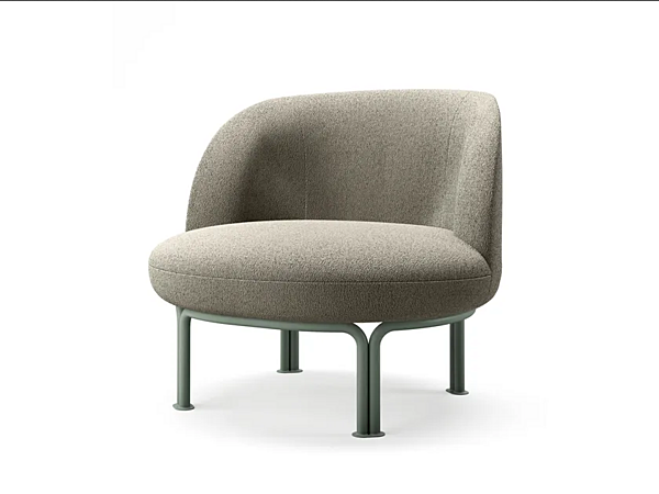Fabric Easy Chair with Armrests Merge INNOVA Imbottiti factory Innova Imbottiti from Italy. Foto №3
