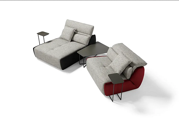 Egoitaliano 2 Seater Fabric Recliner Sofa with Electric Motion Selfy factory Egoitaliano from Italy. Foto №4