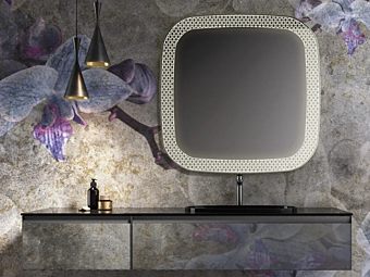 Square Bathroom Mirror with Integrated Lighting Artelinea RI Tartti TRA, TRC Square Bathroom Mirror with Integrated Lighting Artelinea RI Tartti TRA, TRC factory ARTELINEA from Italy