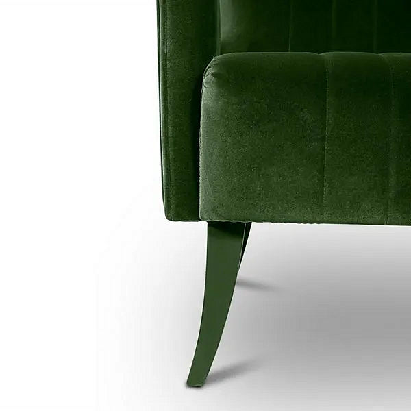 Upholstered Velvet Armchair with Armrests BRABBU Davis factory BRABBU from Italy. Foto №6