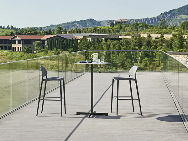 Garden Stool High Powder Coated Aluminium Clever VARASCHIN 229S5, 229S0 factory VARASCHIN from Italy. Foto №5